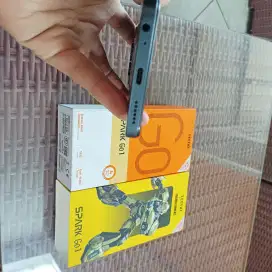 Tecno sprak Go1 4+4)64 lengkap ori aegel