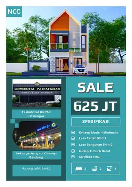 DIJUAL RUMAH 1 LANTAI  Scandinavian Dekat Kampus UNPAD ITB JAtinangor