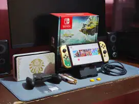 Nintendo Switch Oled Zelda totk edition C*F*W 128gb mesin 2024 mulus !