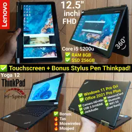 Yoga Intel i5 RAM 8GB SSD 256GB Laptop Thinkpad Lenovo 12