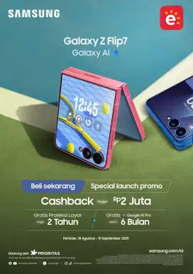 SAMSUNG GALAXY ZFLIP 7 PROMO CASHBACK HARGA