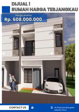 Rumah dekat terminal bus Pinang Ranti jakarta timur