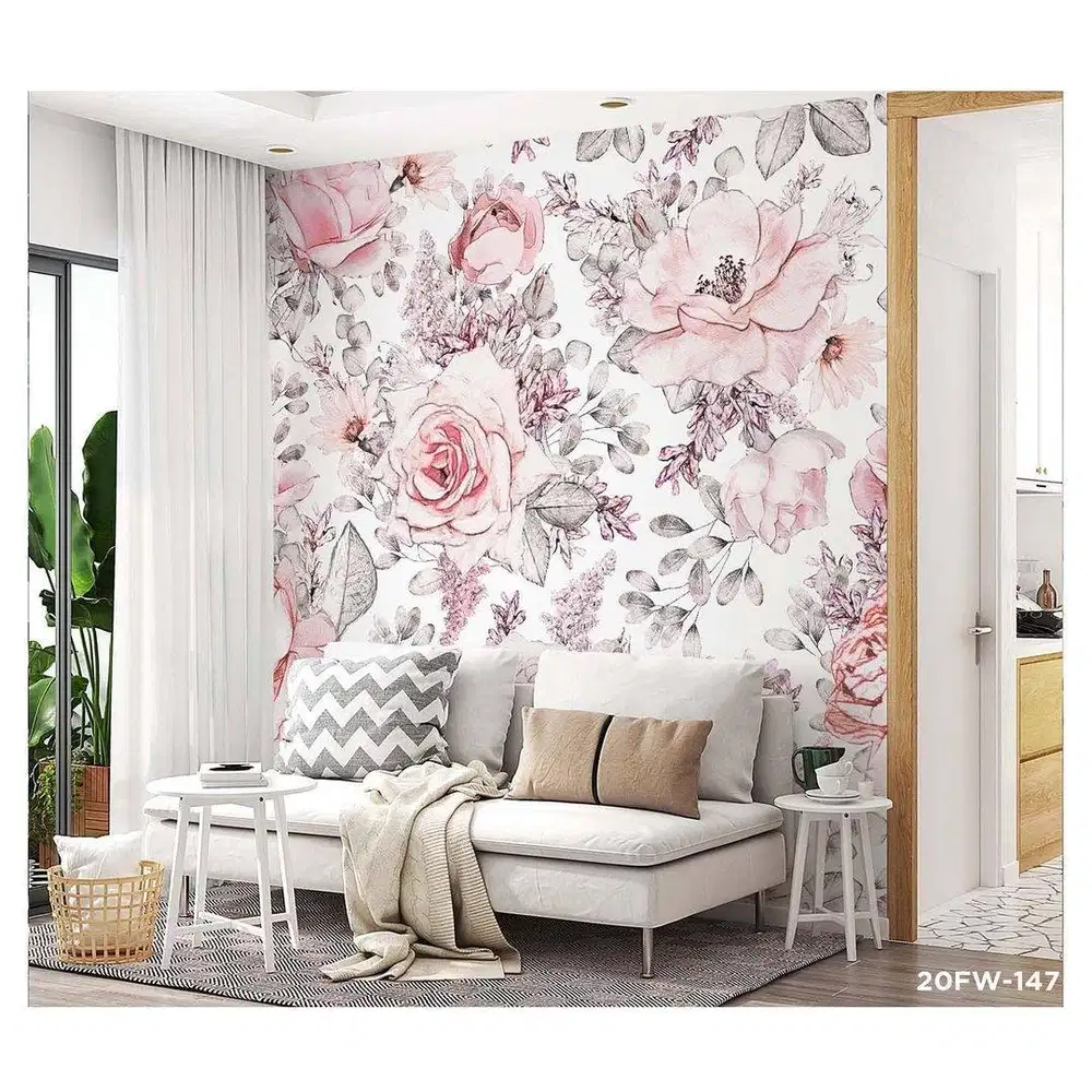Wallpaper Dinding 3D Custom Desain Korden Gorden Vitrase
