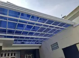 Kanopi atap solarplat rangka besi holloh galpanis