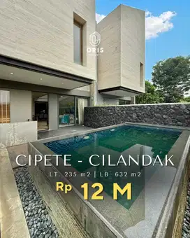 Rumah Fully Furnished Dlm Townhouse di Cipete Cilandak Jakarta Selatan