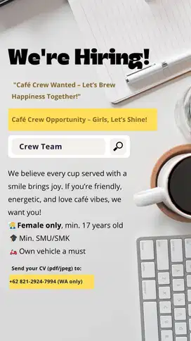 Supporting Crew Kedai