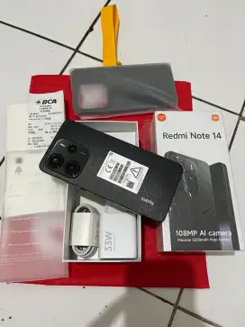 Redmi note 14 ram 8+4/128 gb Baru buka Box Masih baru