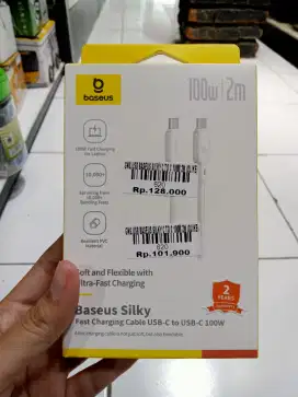 USB BASEUS SILKY C TO C 100W 2M| ATLANTIS DAHSYAT