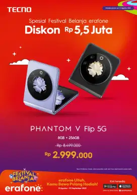 TECNO PHANTOM V FLIP RAM 8/256.PROMO