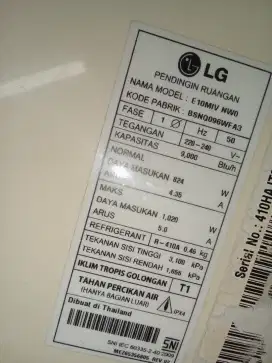 AC LG INVERTER 1 PK