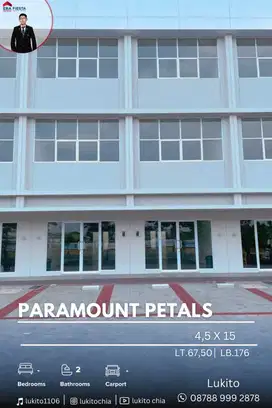 Disewakan Ruko Baru Siap Pakai di Paramount Petals Boulevard Utama