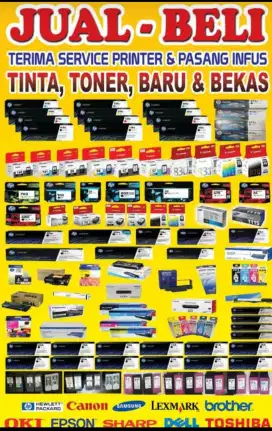 Menerima jual beli tinta toner LaserJet catridge baru dan bekas