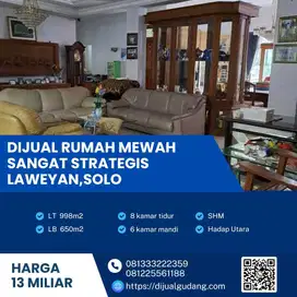 Dijual Rumah Mewah Sangat Strategis Solo Luas 998m2