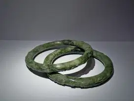 Gelang Giok Cina Ukiran Naga Kuno