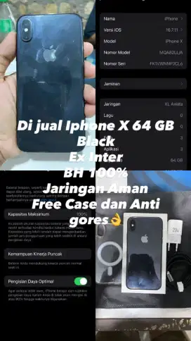 iphone x 64GB Black