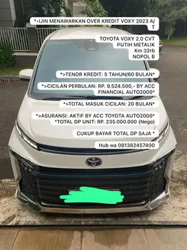 Toyota Voxy 2023 Bensin