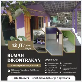 Rumah Disewakan lokasi pedesaan  aman nyaman