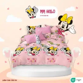 Sprei katun mickey minnie mouse anak