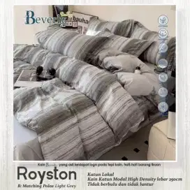 Sprei katun hitam putih monokrom