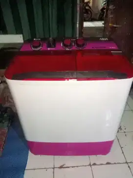 mesin cuci aqua 8kg 2 tabung