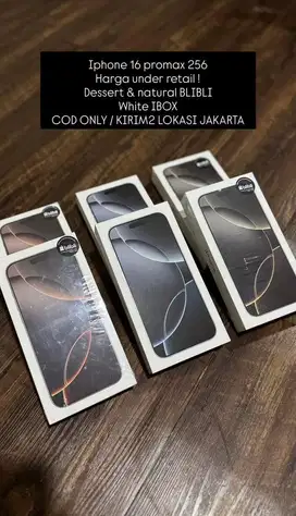 Iphone 16 pro max 256 new , COD AVAILABLE