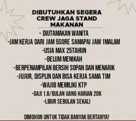 Dibutuhkan secepatnya