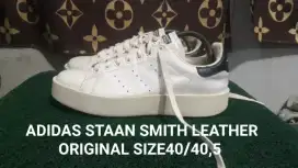 ADIDAS STANSMITH LEATHER ORIGINAL SIZE40/40,5(25,5cm)ok90% asli bkn kw
