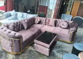 Sofa turki minimalis cokelat