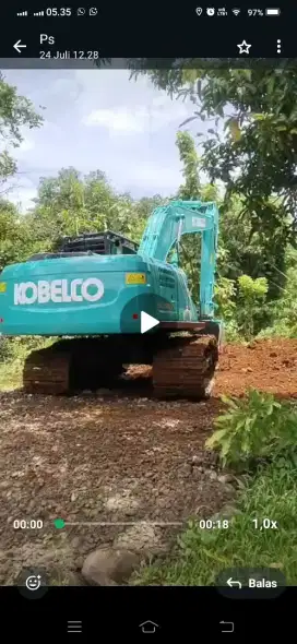 Bismillah di jual cepat excavator Kobelco siap pkai 2017 sk 200-10