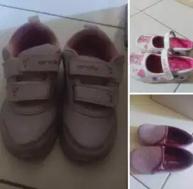 Paket 3 Pcs Sepatu Anak Perempuan Ukuran 25 usia PAUD-TK