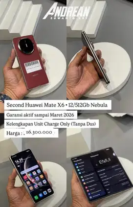 Second Huawei Mate X6 12/512 gb (Unit dan Charger Only)
