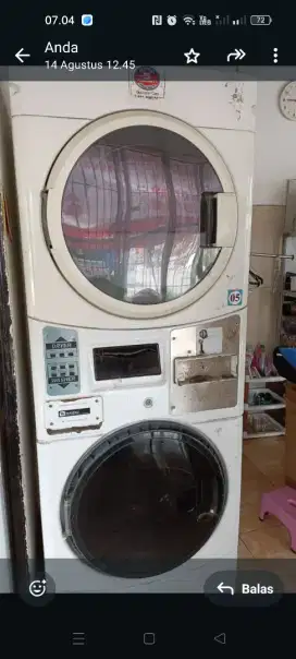 Dijual 2 set mesin cuci Coin Laundry & pengering Maytag