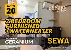 Sewa 2 Bedroom +WaterHeater Furnished Lantai 20 Apartemen Bassura City