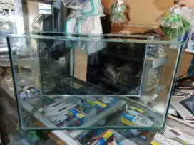 Aquarium ikan hias 50*25*30 baru