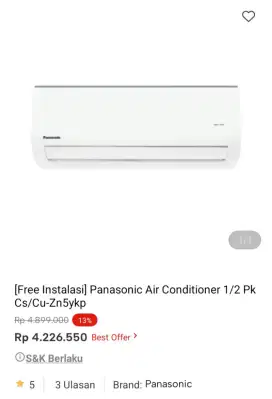 PROMO KREDIT PANASONIC AC 1/2 PK