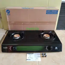Kompor Gas 2 Tungku Teflon Hitam Indisah