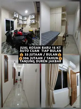 JUAL KOST KOSAN 15 KAMAR DI TANJUNG DUREN JAKARTA BARAT