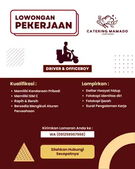 Lowongan Driver Mamado Catering
