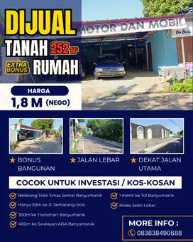 Jarang Ada! Tanah SHM Bonus Rumah di Lokasi Emas Banyumanik Semarang