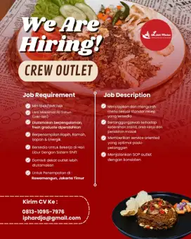 Dibutuhkan penjaga gerobak