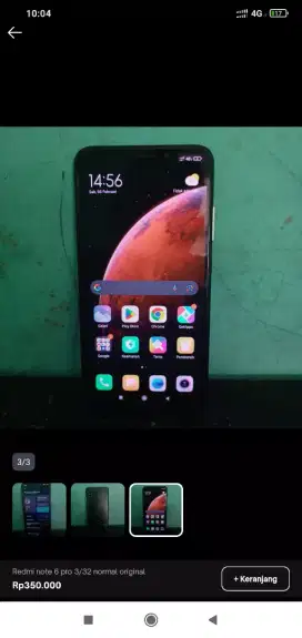 Redmi note 6 pro 3/32 resmi tam