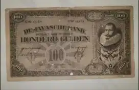 Uang kuno 100 Gulden JP Coen thn 1928
