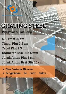TUTUP SALURAN AIR/GOT, ANAK TANGGA GRATING STEEL GALVANIS CUSTOME