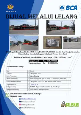 DIJUAL RUMAH MELALUI LELANG WILAYAH JAWA BARAT