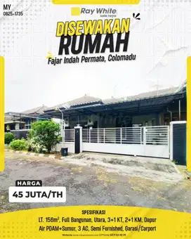 Disewakan Rumah di Fajar Indah Permata, Baturan, Colomadu