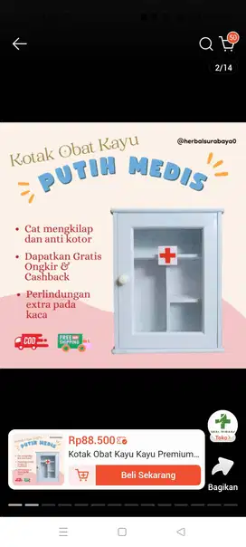 Kotak p3k bahan kayu