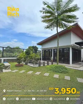 RUMAH MEWAH SATU LANTAI LUAS LANGKA JOGJA UTARA FULL FURNISHED