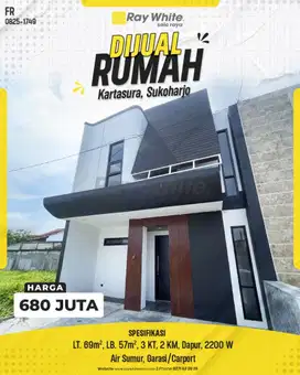 Jual Rumah Minimalis Modern di Villa Edelweis, Kartasura
