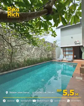 RUMAH VILLA MEWAH PRIVATE POOL FULL FURNISHED DI JOGJA UTARA