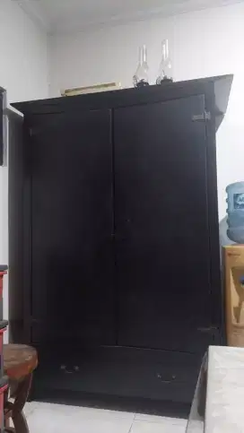 Lemari jati full 2 pintu